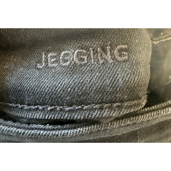 American Eagle Jeans Next Level Stretch Distressed Black Dark Wash Denim Size 0 - Picture 12 of 16